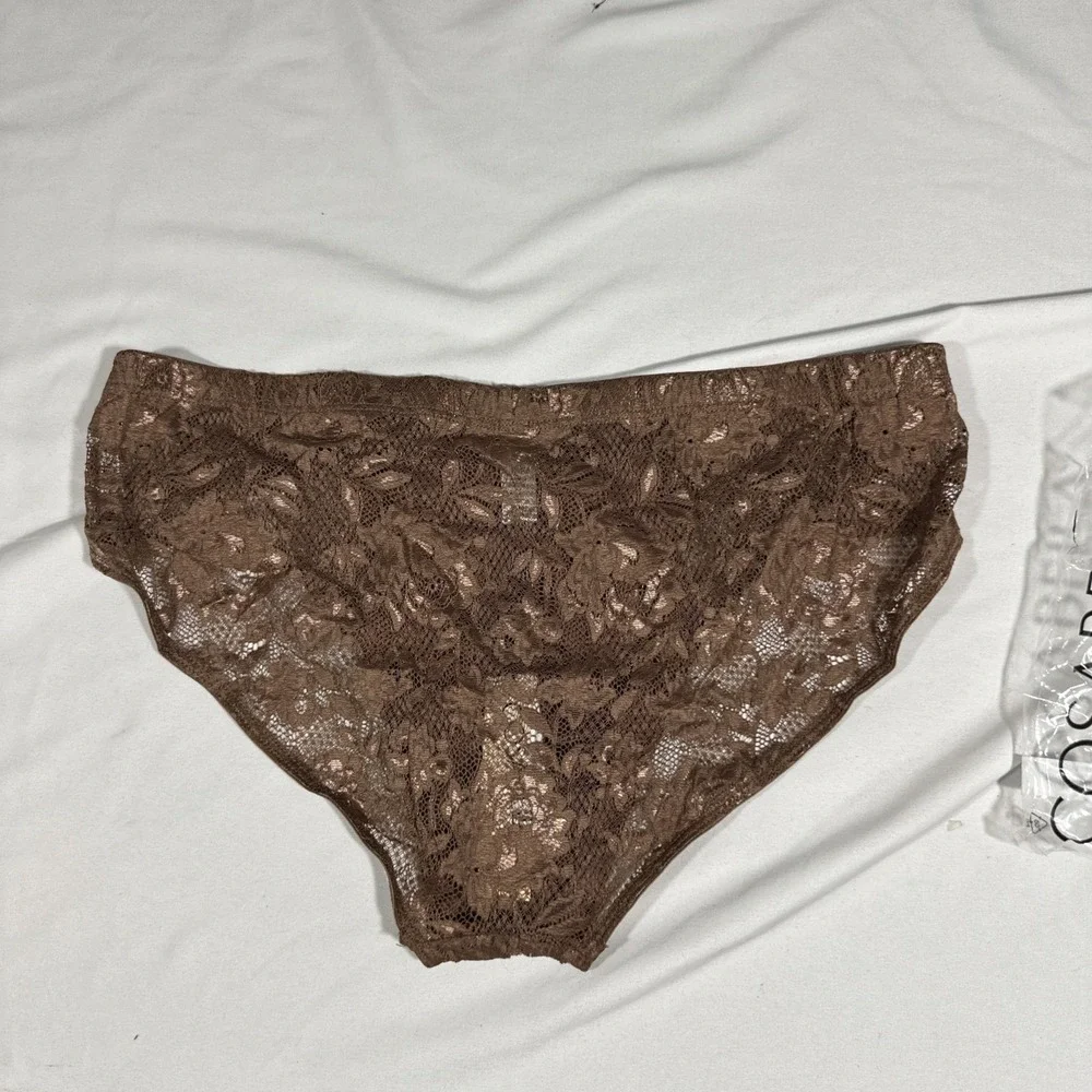 NWT Cosabella [ MEN Large ] Never Say Never Comfort Micro Brief Lace Brown U1940